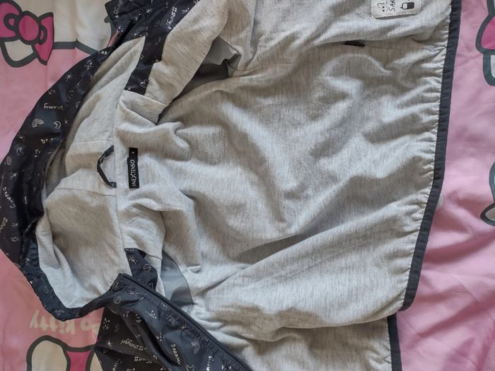 Veste imperméable grise à capuche - photo numéro 3