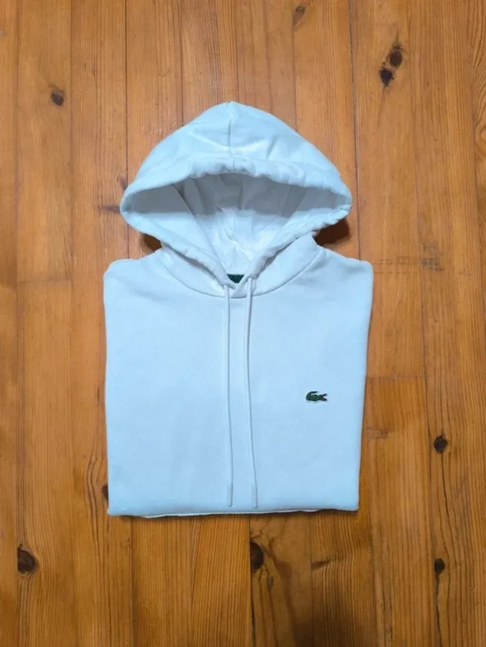 Sweat/Pull à capuche - Lacoste - Classic Fit - Blanc - Taille M - photo numéro 2