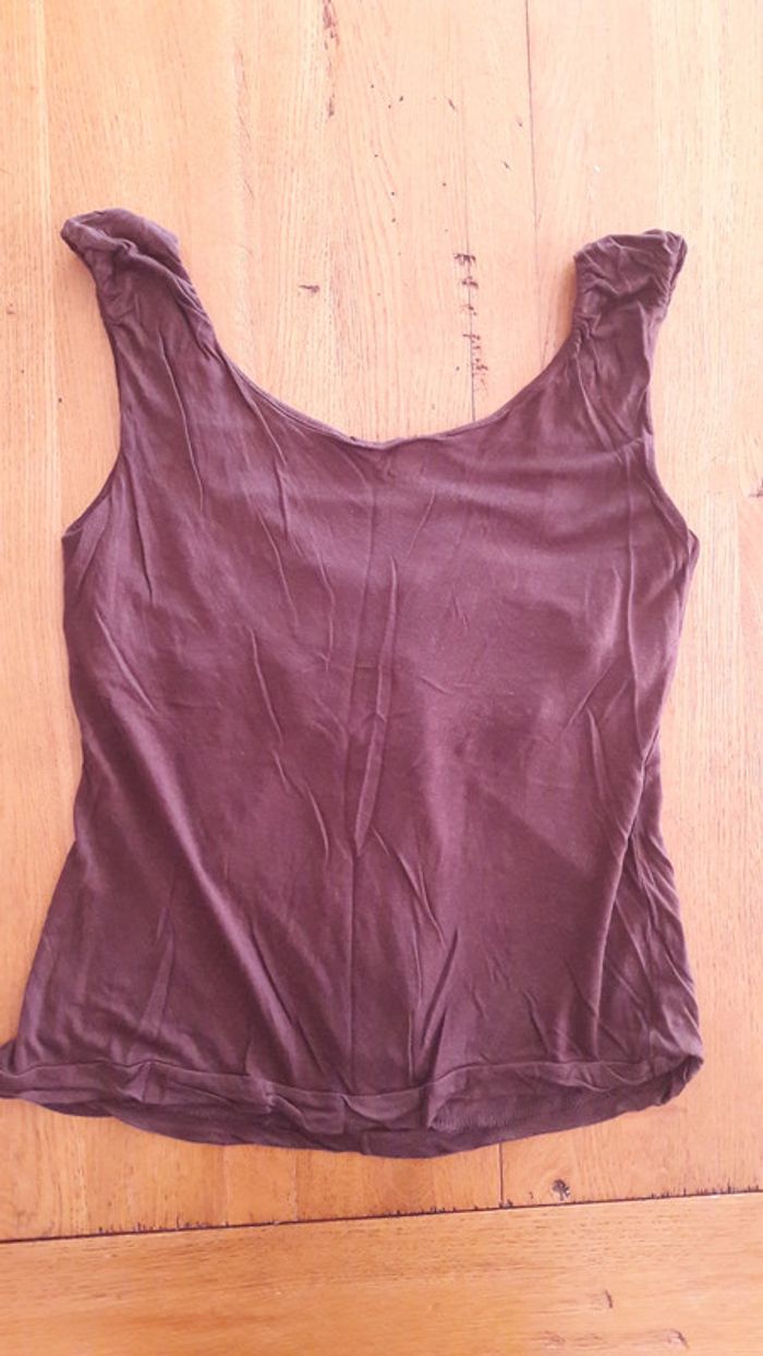 Débardeur "bijoux", marron ,taille M - photo numéro 5