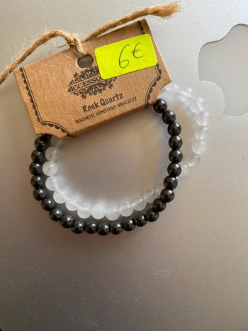 Bracelet double tours élastique en pierres naturelles