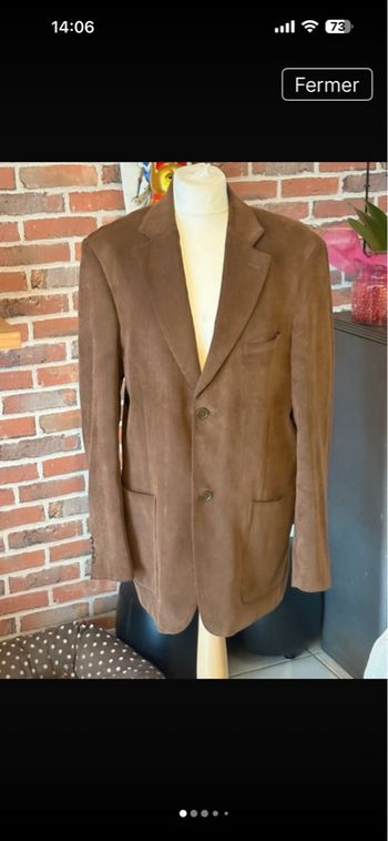 Veste homme velour marron Brice M