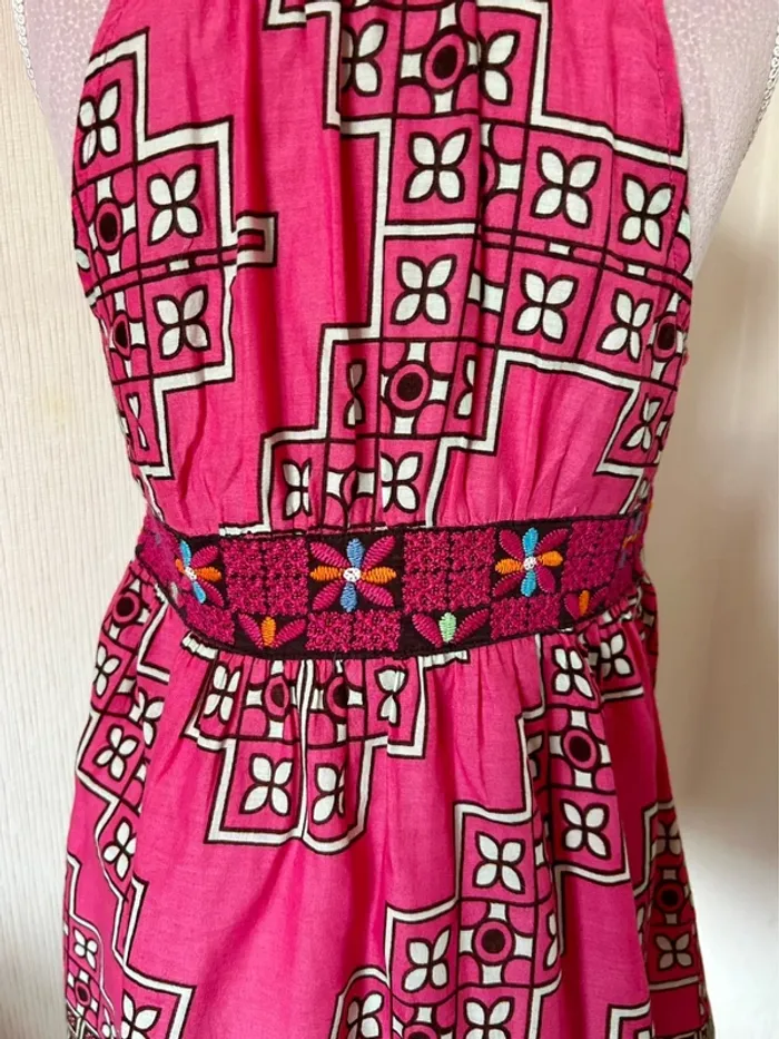 🌸🌿Blouse tunique made in India vintage 2000 H&M inspiration 70s Boho hippie style sleeveless tunic🌿🌺 - photo numéro 10