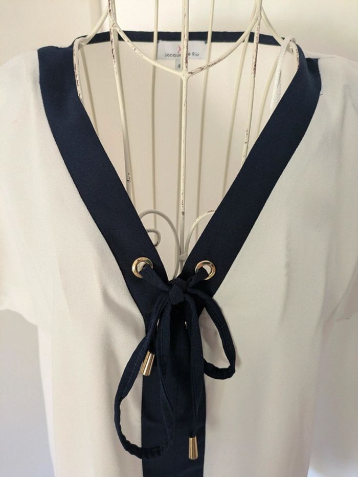 Blouse blanche et Marine Jacqueline RIU 40 - photo numéro 3