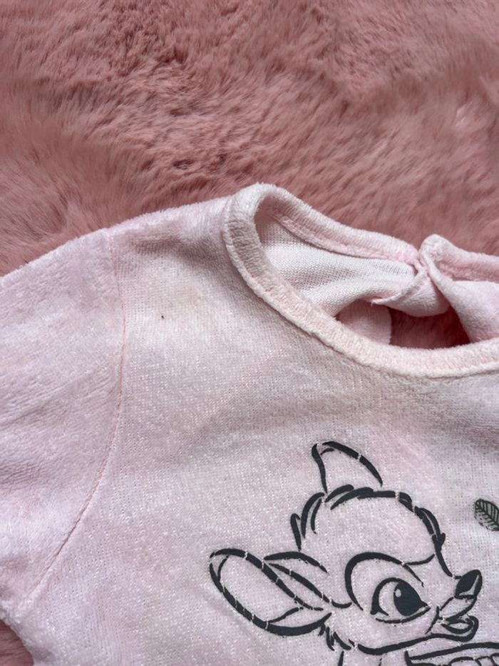 Pyjama velour bébé fille bambi 6 mois - photo numéro 3