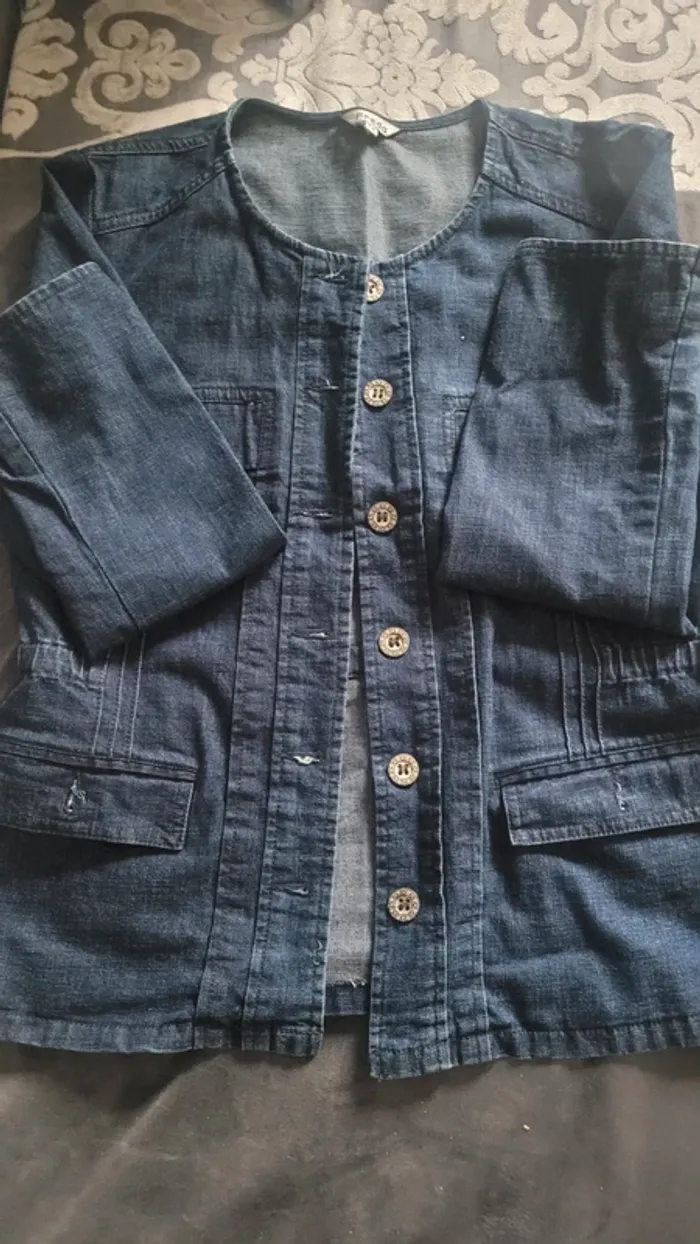 Veste  jean bleue foncée