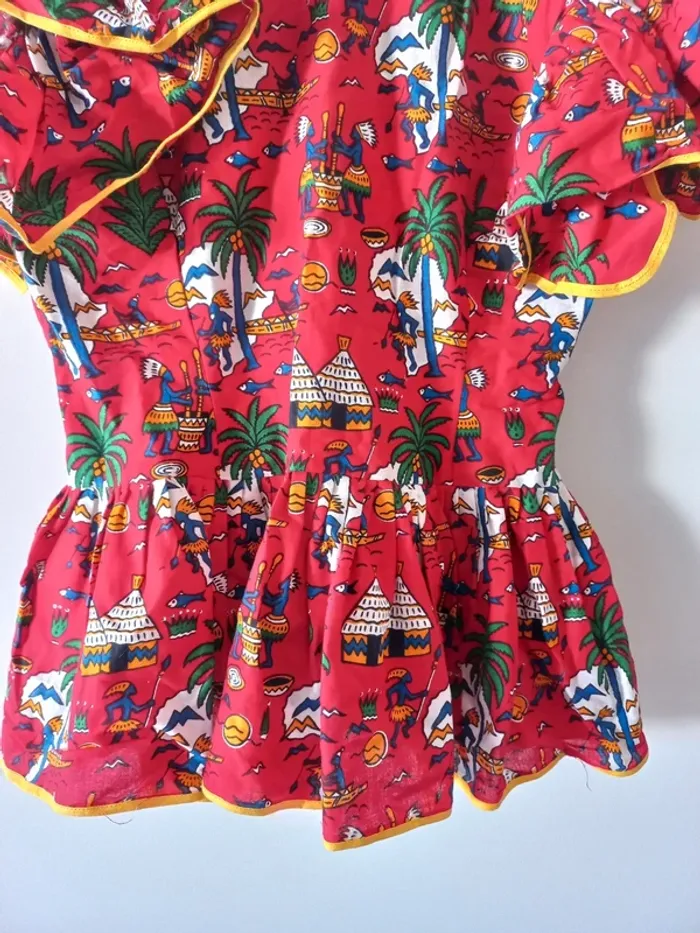 Blouse imprimée Wax - photo numéro 6