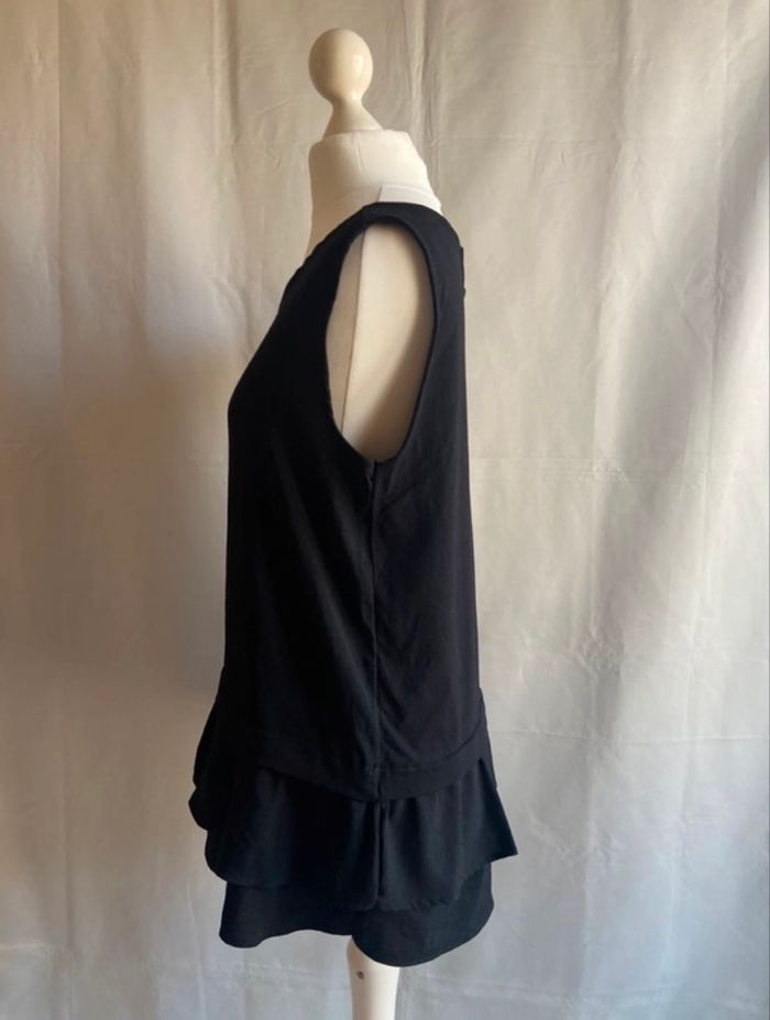 Tunique débardeur noire bas volanté Yessica taille 36 / S - photo numéro 2