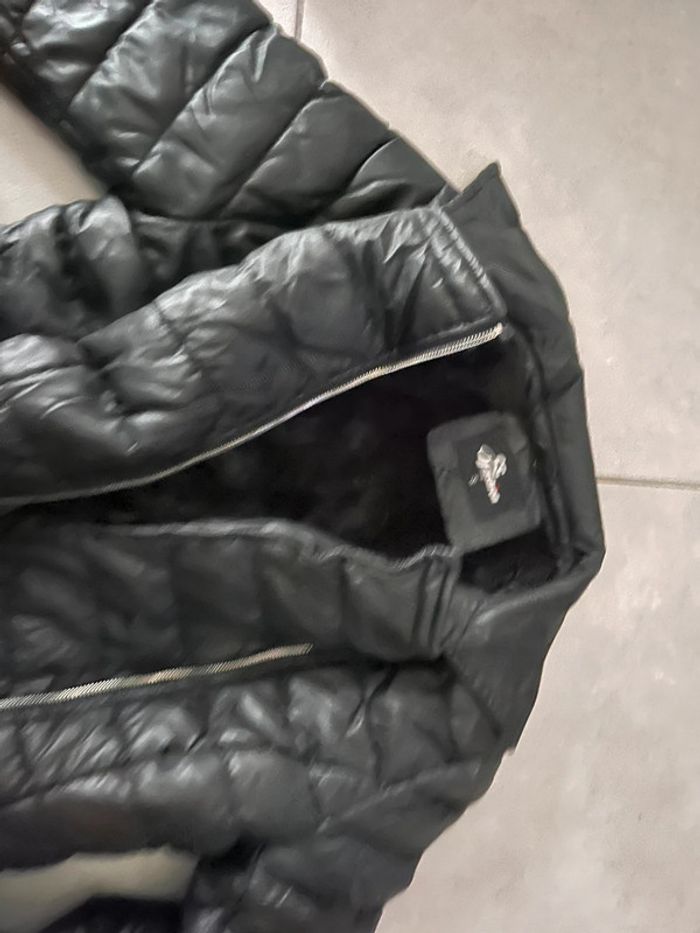 Manteau veste chaude femme simili cuir taille 36/S noire - photo numéro 3