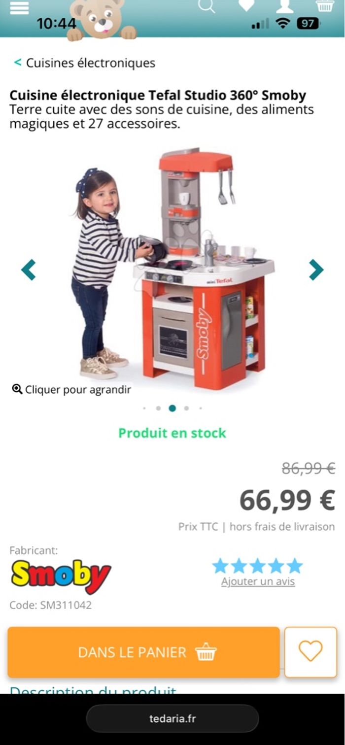 Cuisine smoby téfal - photo numéro 7