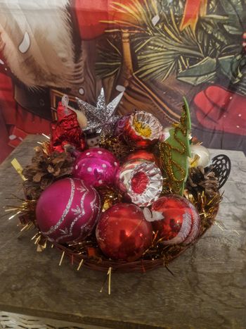 Petit panier de Noël rond