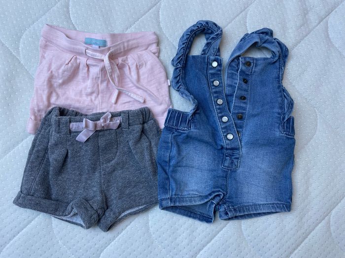 Lot short fille 3 mois