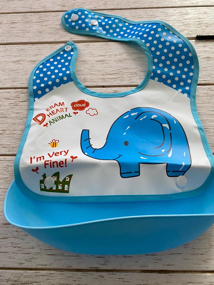 bavoir repas imperméable, tablier peinture bébé enfant - photo numéro 2