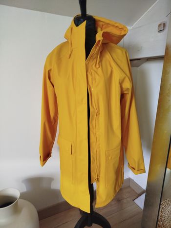 Parka imperméable plage mer jaune S 36 NEUF