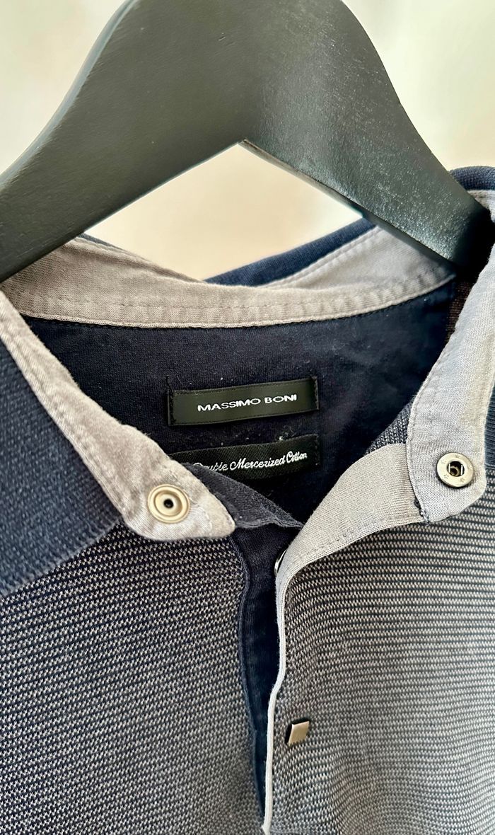 💜 Polo gris & noir massimo boni taille M 💜 - photo numéro 4