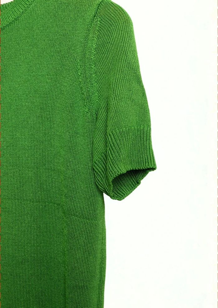 Robe mi-longue en maille vert profond – COS – Taille 36 - photo numéro 4