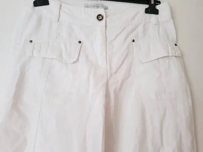 Pantalon large blanc, taille 42 - photo numéro 2