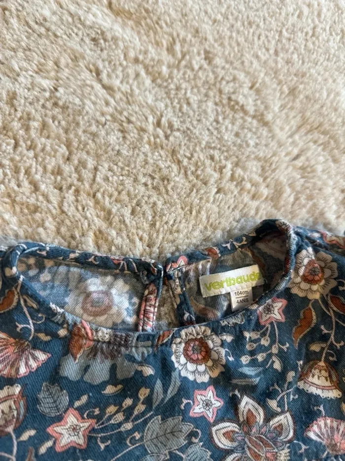 Robe fleurie en coton Vertbaudet 4 ans - photo numéro 2