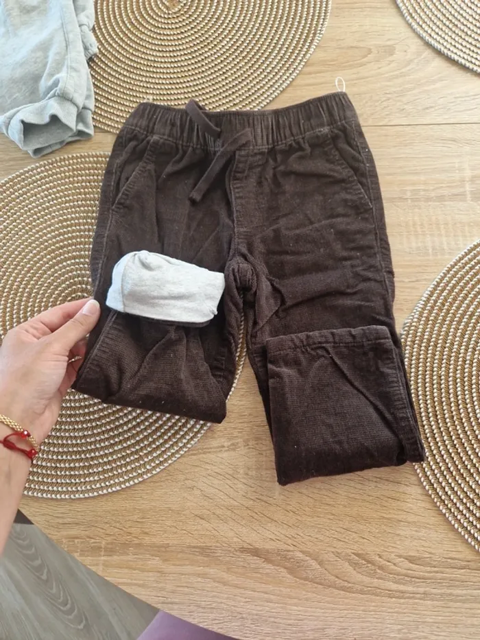 Pantalon velour doublé