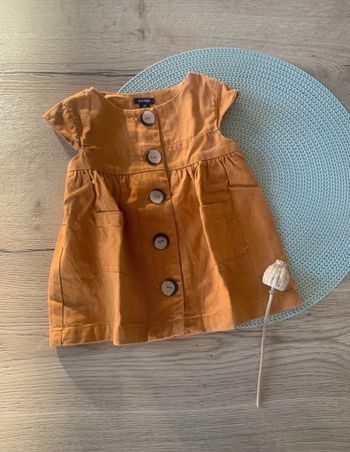 Belle Robe bebe jaune moutarde - kiabi - 3mois