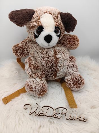 Sac à dos enfant en peluche chien style vintage sacInconnue