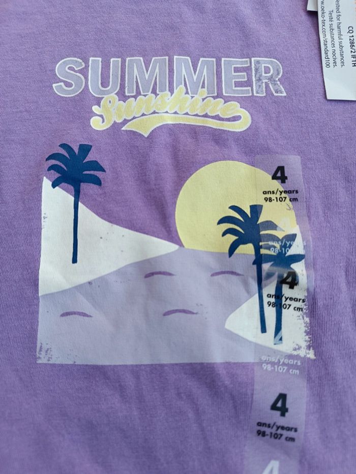 🔸 T-shirt Manches Courtes Summer - Kiabi 4 ans🔸 - photo numéro 2