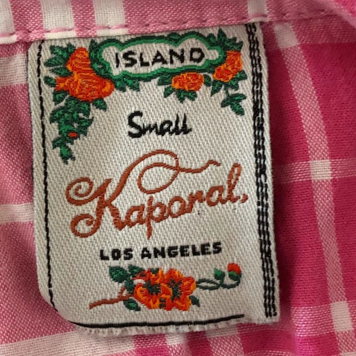 Chemise  kaporal  taille small /36 rose blanc strass - photo numéro 5
