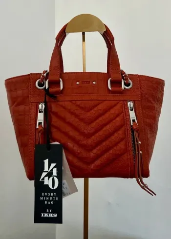 Sac cabas IKKS 1440 Small – Cuir d’agneau embossé croco