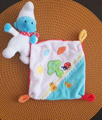 Doudou mouchoir schtroumpf