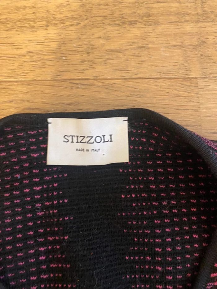 Veste Stizzoli rose et noire 100%a laine taille 52 IT - photo numéro 3