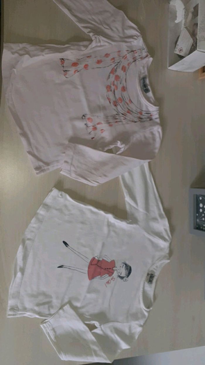 Lot 2tee-shirt Manche longue - photo numéro 4