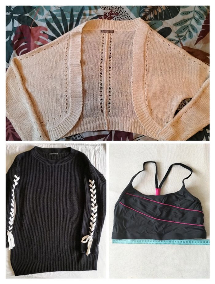 Lot de vêtements femme taille 38, pulls