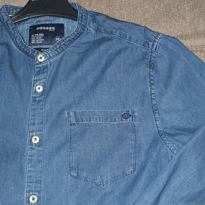 Chemise en jean col Mao Bonobo slim fit taille M - photo numéro 2