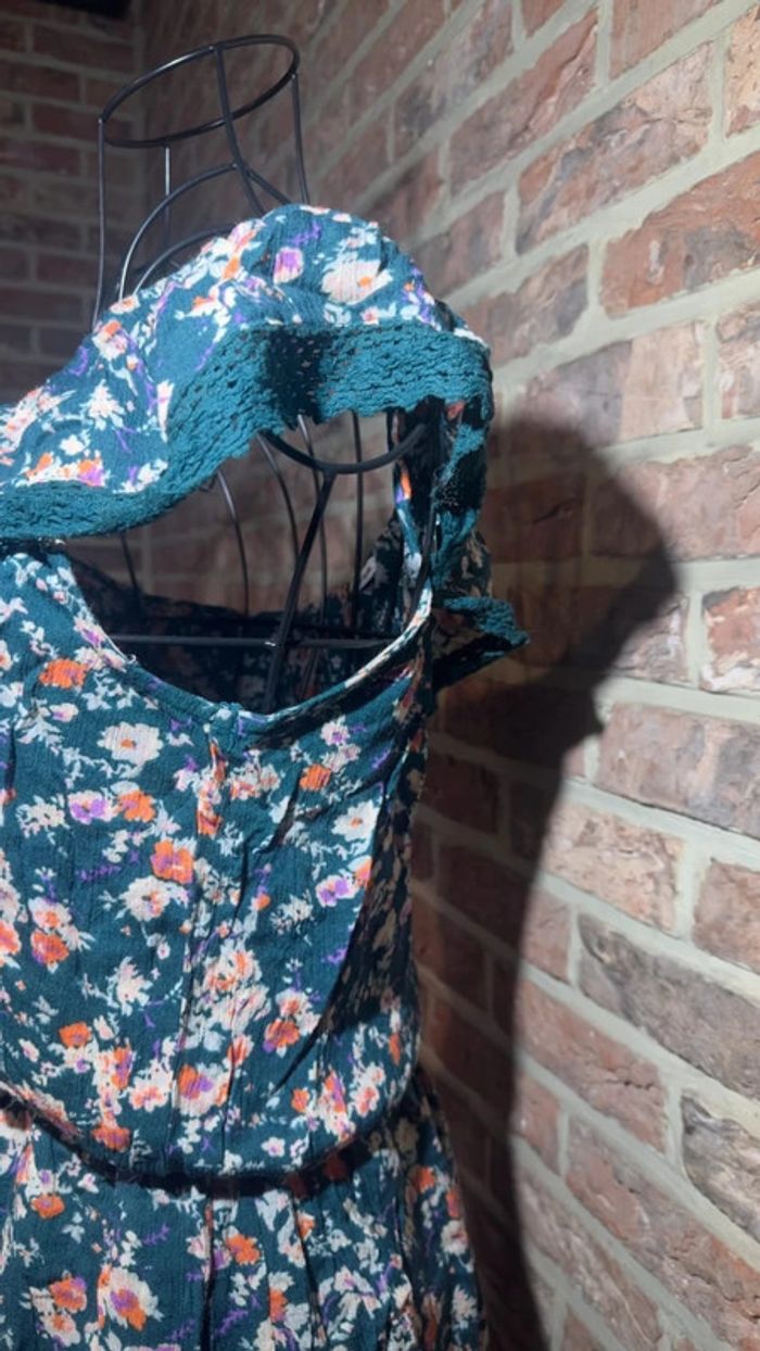 Robe verte à fleurs une épaule pimkie taille S/36 - photo numéro 6