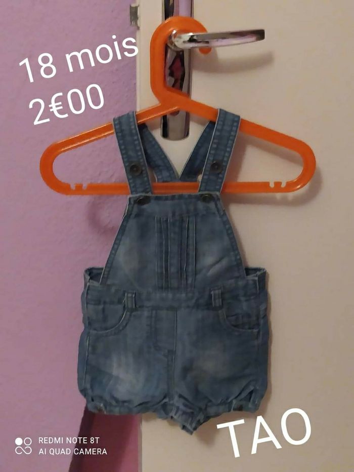 Salopette short Taille 18 mois