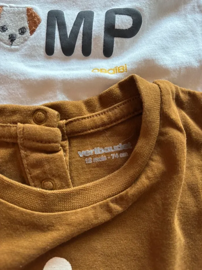 Lot 3 t-shirts ML + 1 chemise 12 mois - photo numéro 5