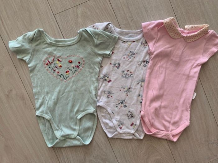 Lot 3 body fille 12 mois corolle
