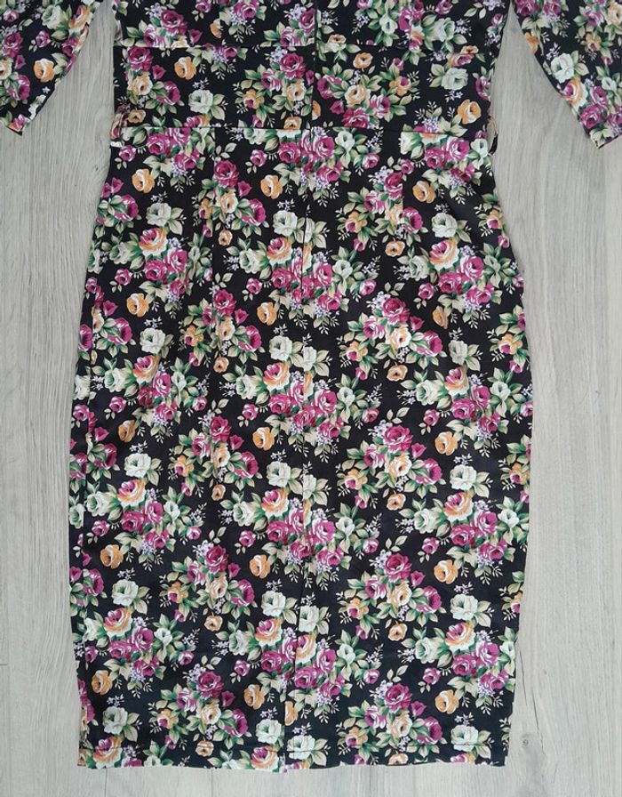 Robe Lindy Bop t.38 fleurie et ceinture - photo numéro 12