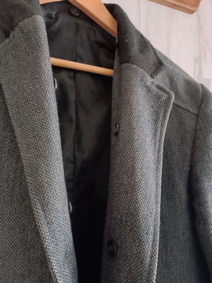 Manteau mi-long caban gris - photo numéro 6