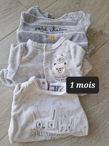 Lot de 3 pyjamas velours
