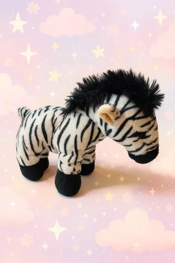 Peluches Zèbre rayé tout doux