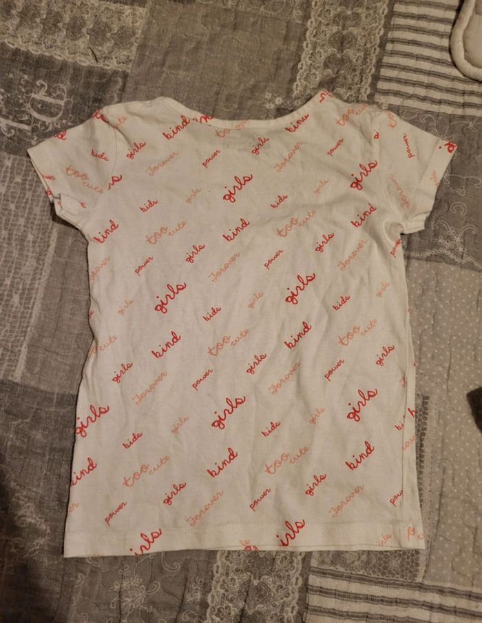 Tee shirt blanc à motif 4 ans - photo numéro 4