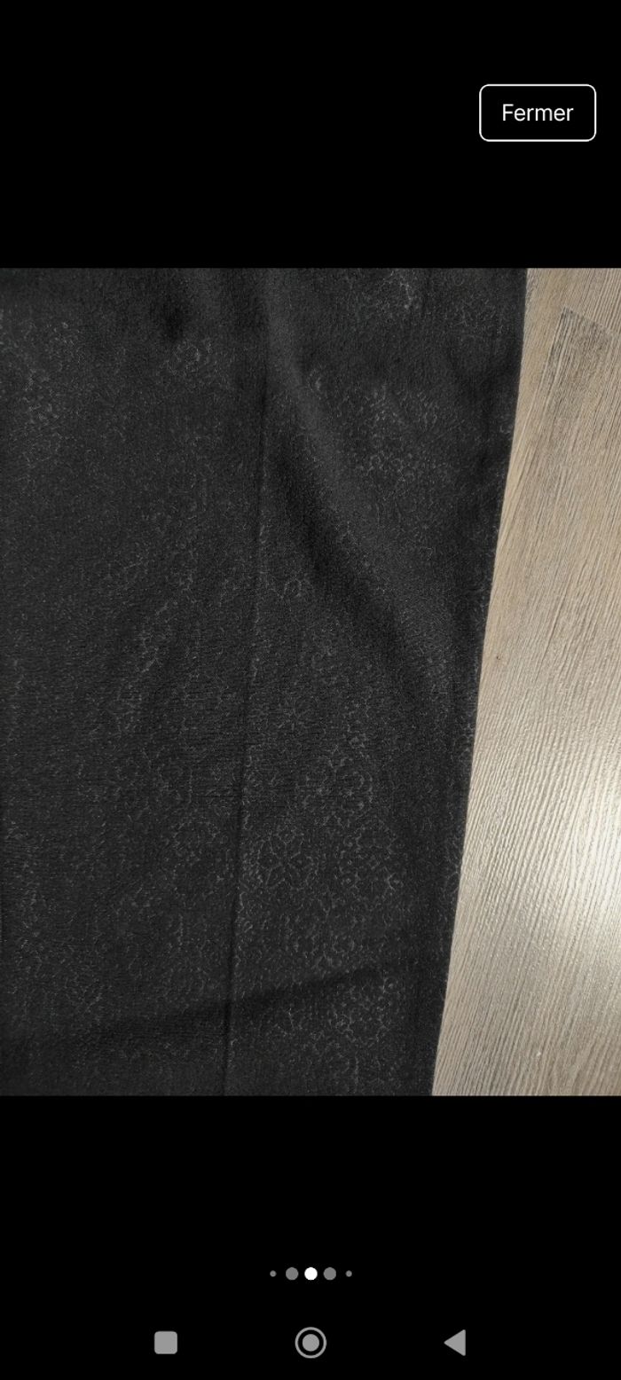 Pantalon noir avec motifs Camaïeu femme comme Neuf taille 38 - photo numéro 4