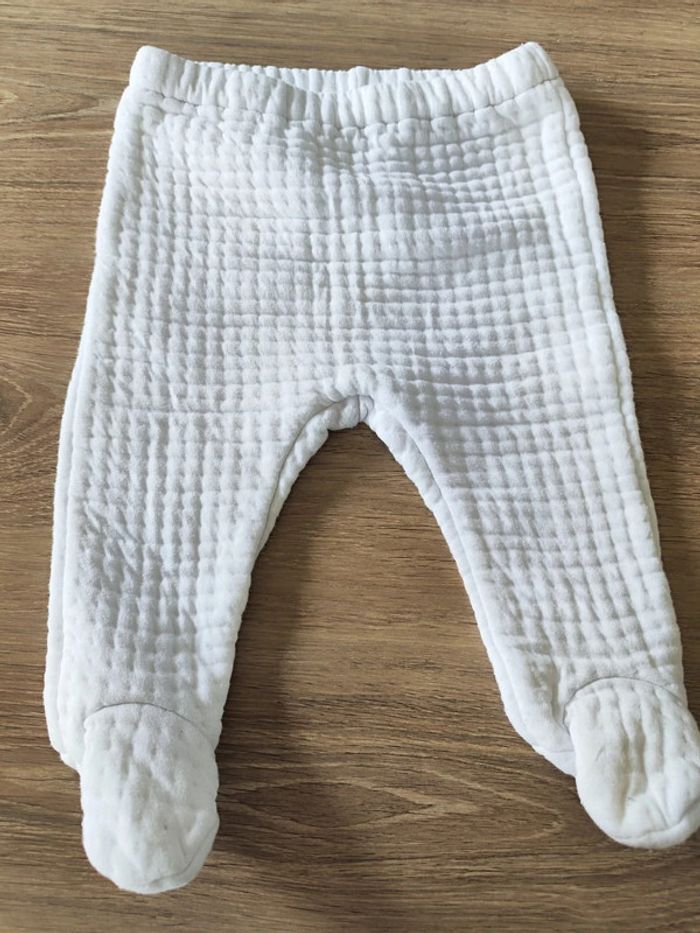 Pantalon blanc avec pieds Jacadi 12 mois
