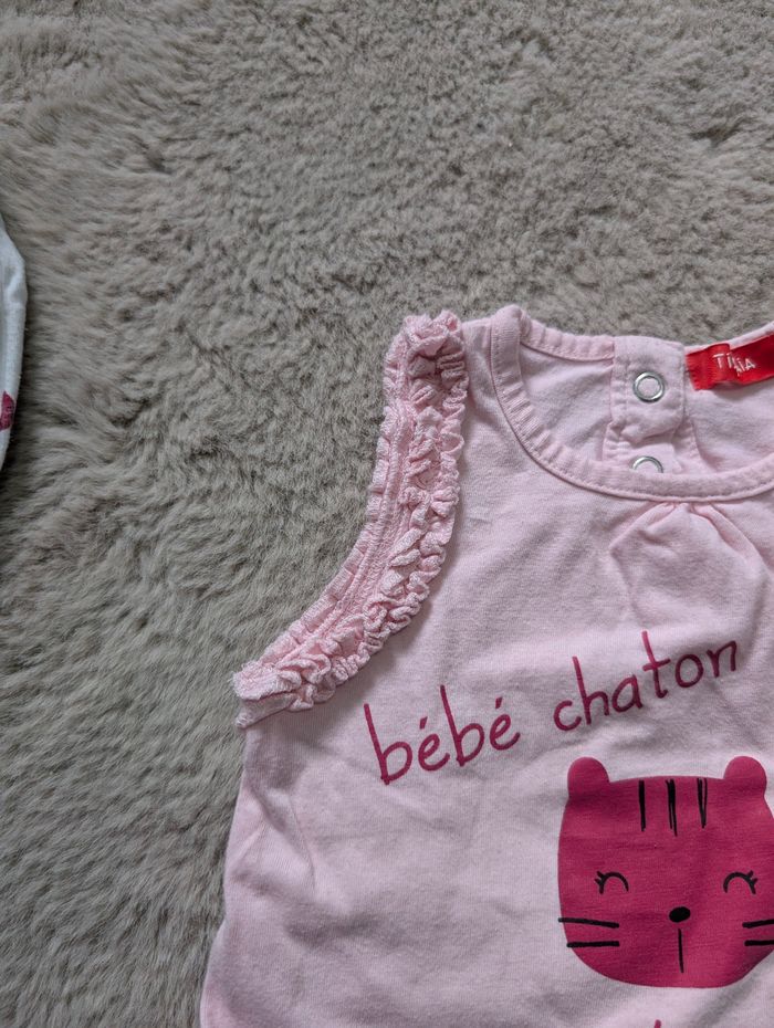 Ensemble Tissaia 9 mois – “Bébé chaton trop mignon” – très bon état - photo numéro 4