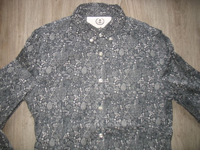 CHEMISE ML MARINE A MOTIFS "BIZZBEE" - TAILLE XS - n°01 - photo numéro 2