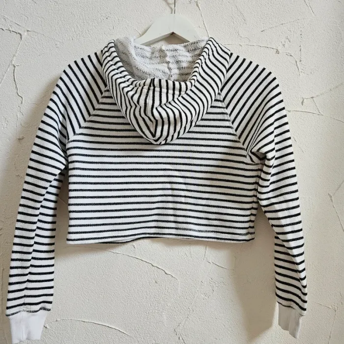 Pull rayé à capuche H&M - photo numéro 3
