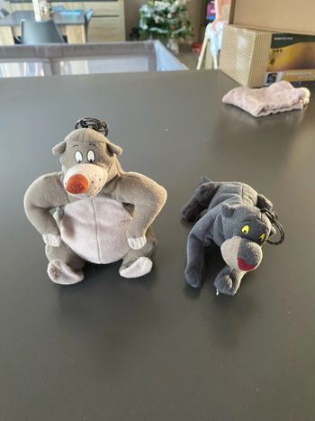 Lot de 2 peluches porte clé le livre de la jungle