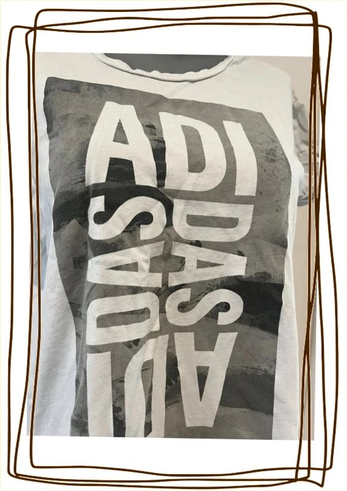 T-shirt sport noir et blanc - Adidas - Taille M - photo numéro 3