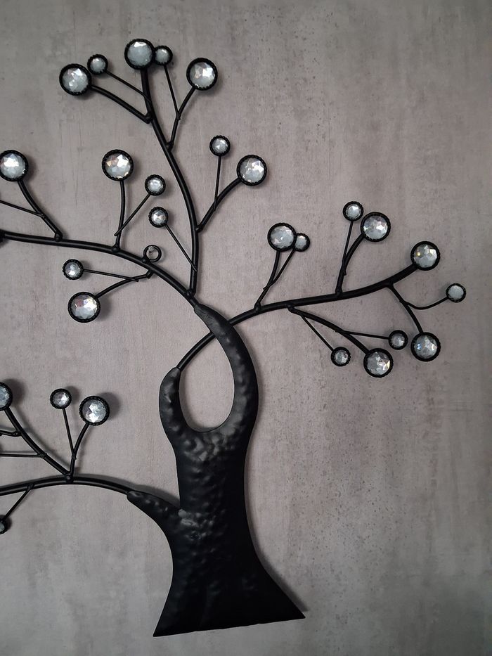 Jolie décoration arbre en acier noir H.40 cm - photo numéro 3