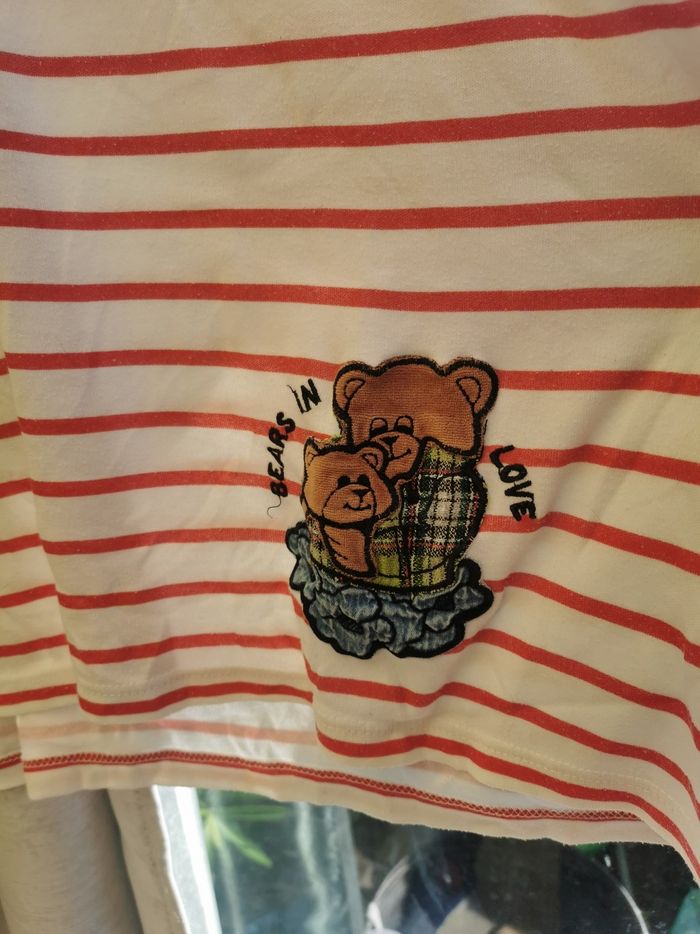 Jolie marinière C&A taille XL motif ourson - photo numéro 2